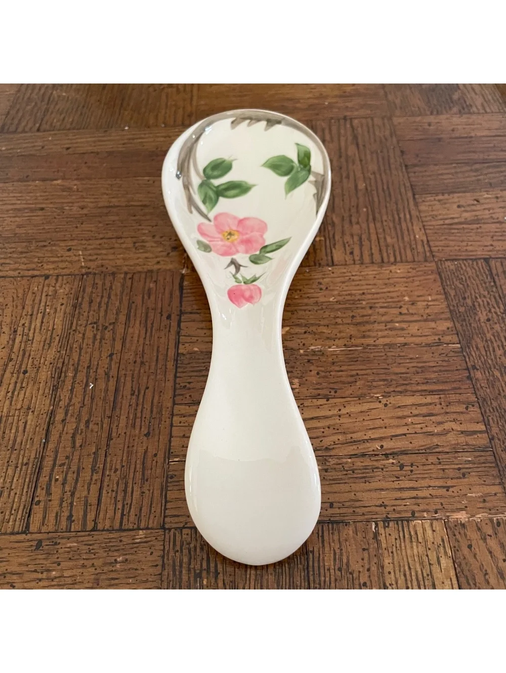 Franciscan Desert Rose hand-painted earthenware spoon rest